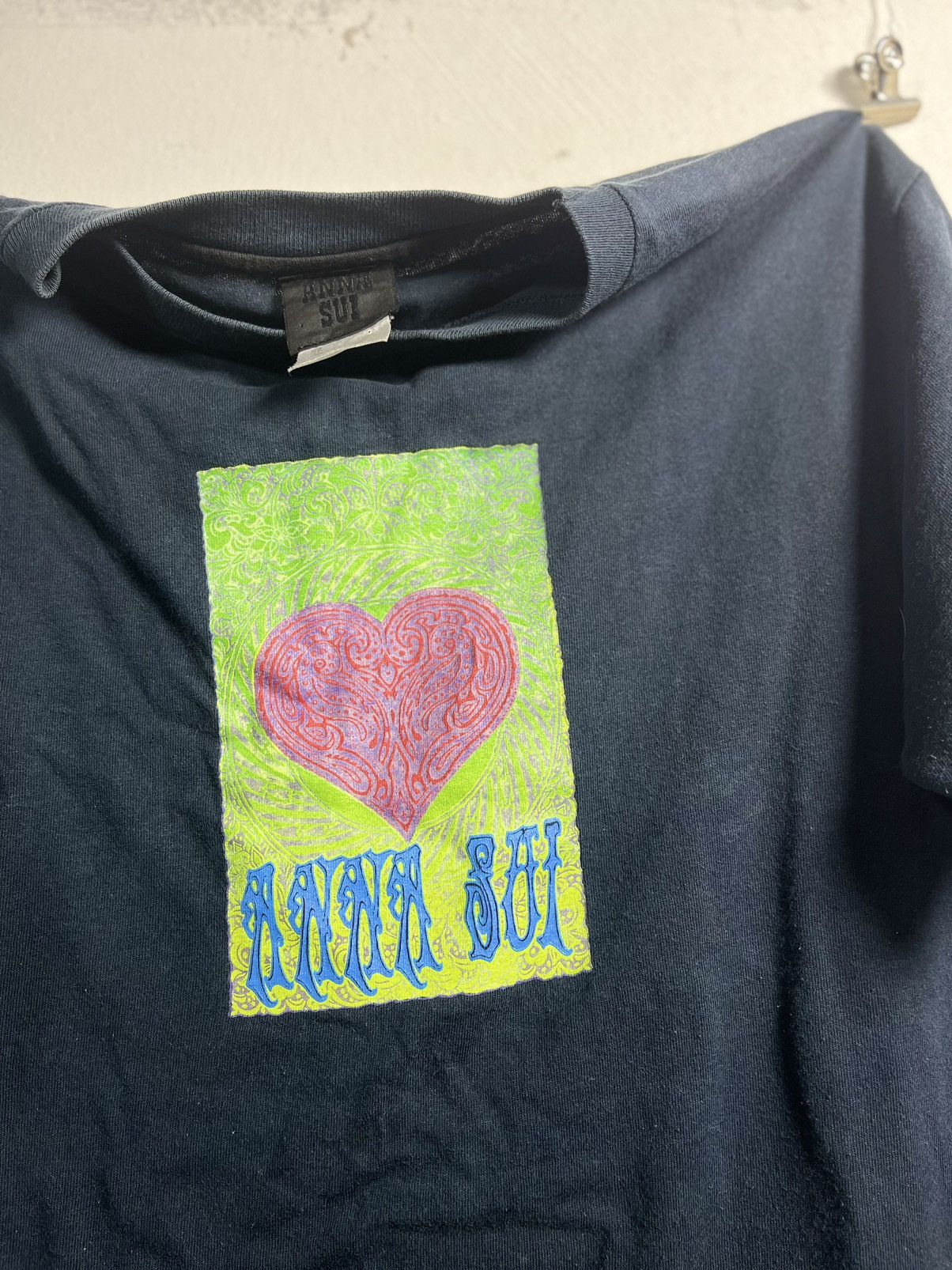 Anna Sui Vintage 90s Y2k Psychedelic Heart Tee