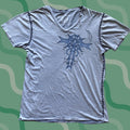 Vintage Eighty Eight T Shirt Men L Gray Tribal Cross Y2k Short Sleeve Regular Vintage