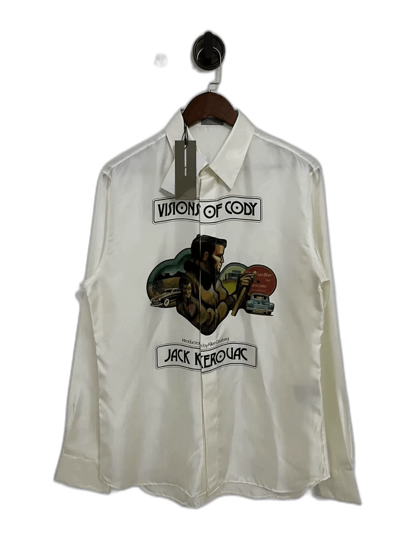 Dior Silk Artist Logo Shirt In Off White