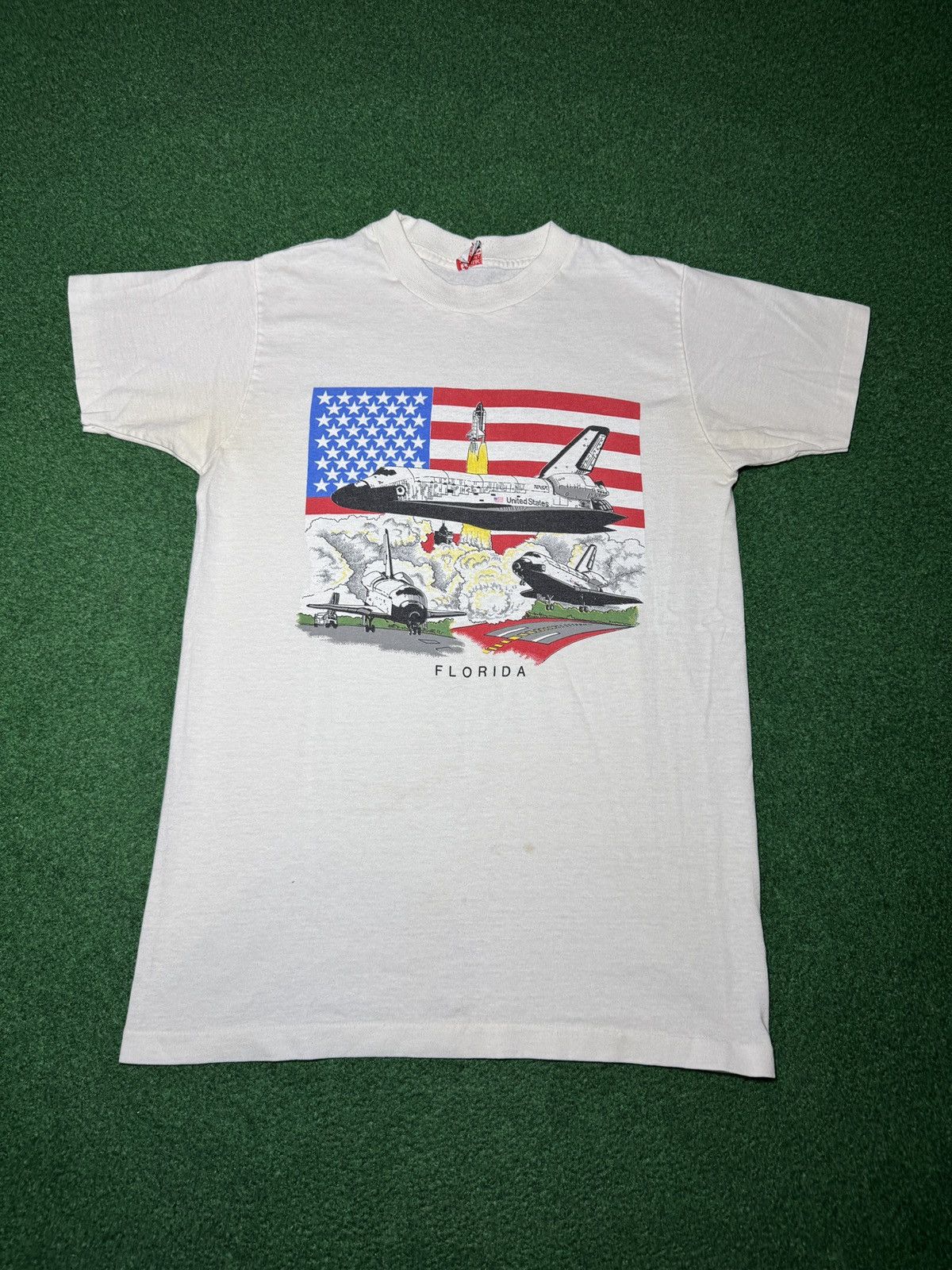 Vintage 70s 80s Nasa Space Shuttle Launch Florida T Shirt