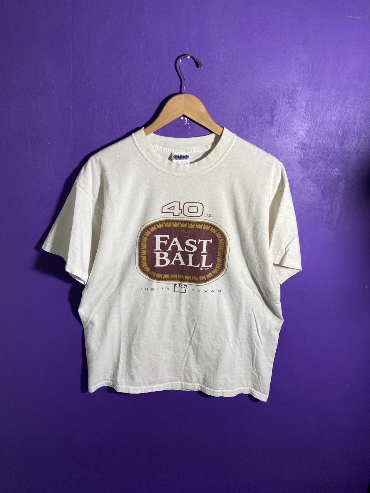 Vintage 00s Fast Ball 40oz Beer Promo Tee Hoodie, Sweatshirt | FlexRushtees.com