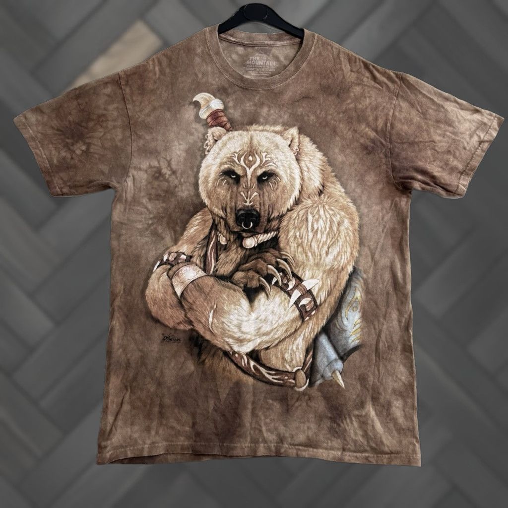 Mountain Vintage The Mountain T Shirt Mens L Brown Tribal Bear Native 2011 Large