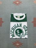 Vintage 70s Graphic T Shirt Michigan State University Msu Football M