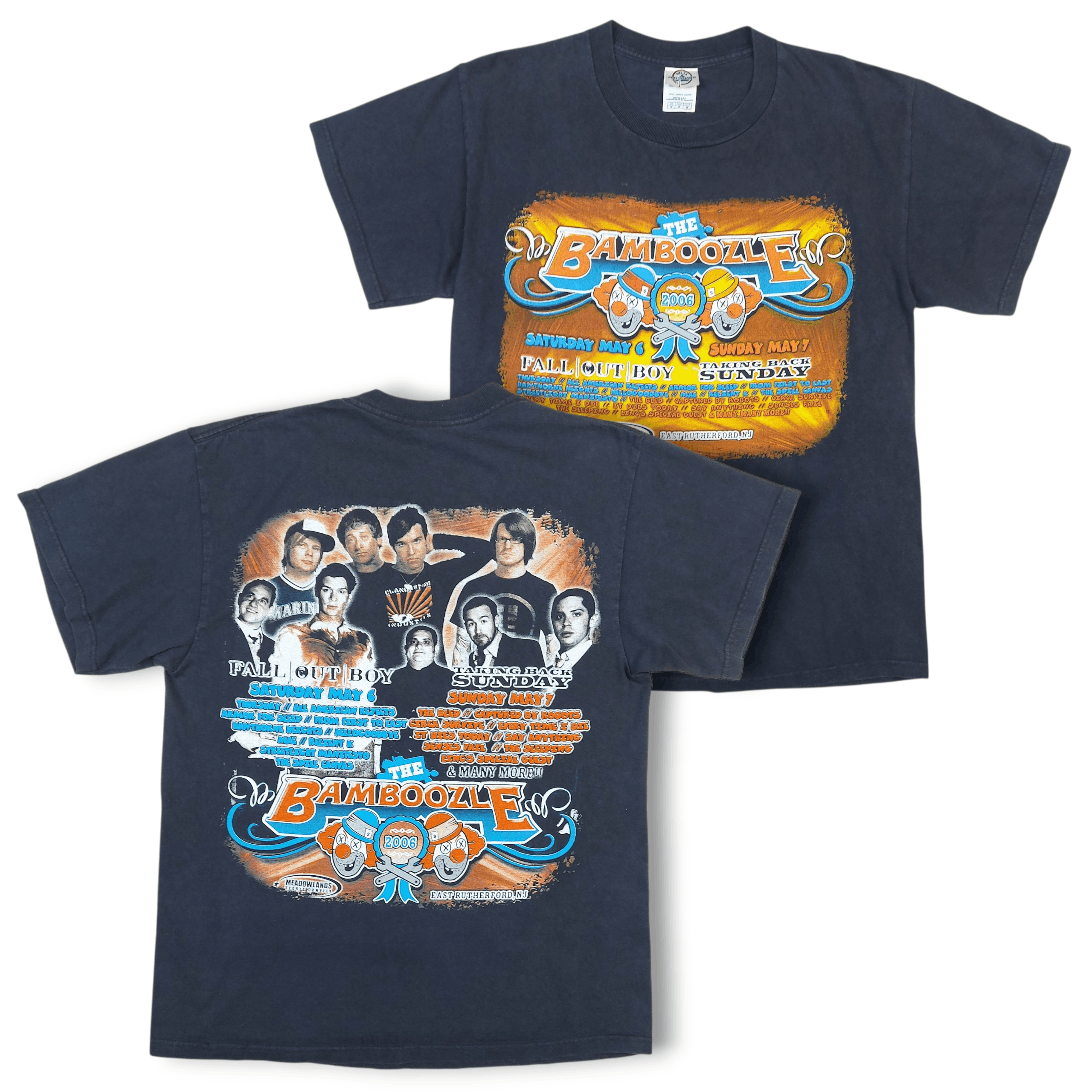 Band Tees Vtg 2006 The Bamboozle Taking Back Sunday Fall Out Boy Tee Hoodie, Sweatshirt | FlexRushtees.com