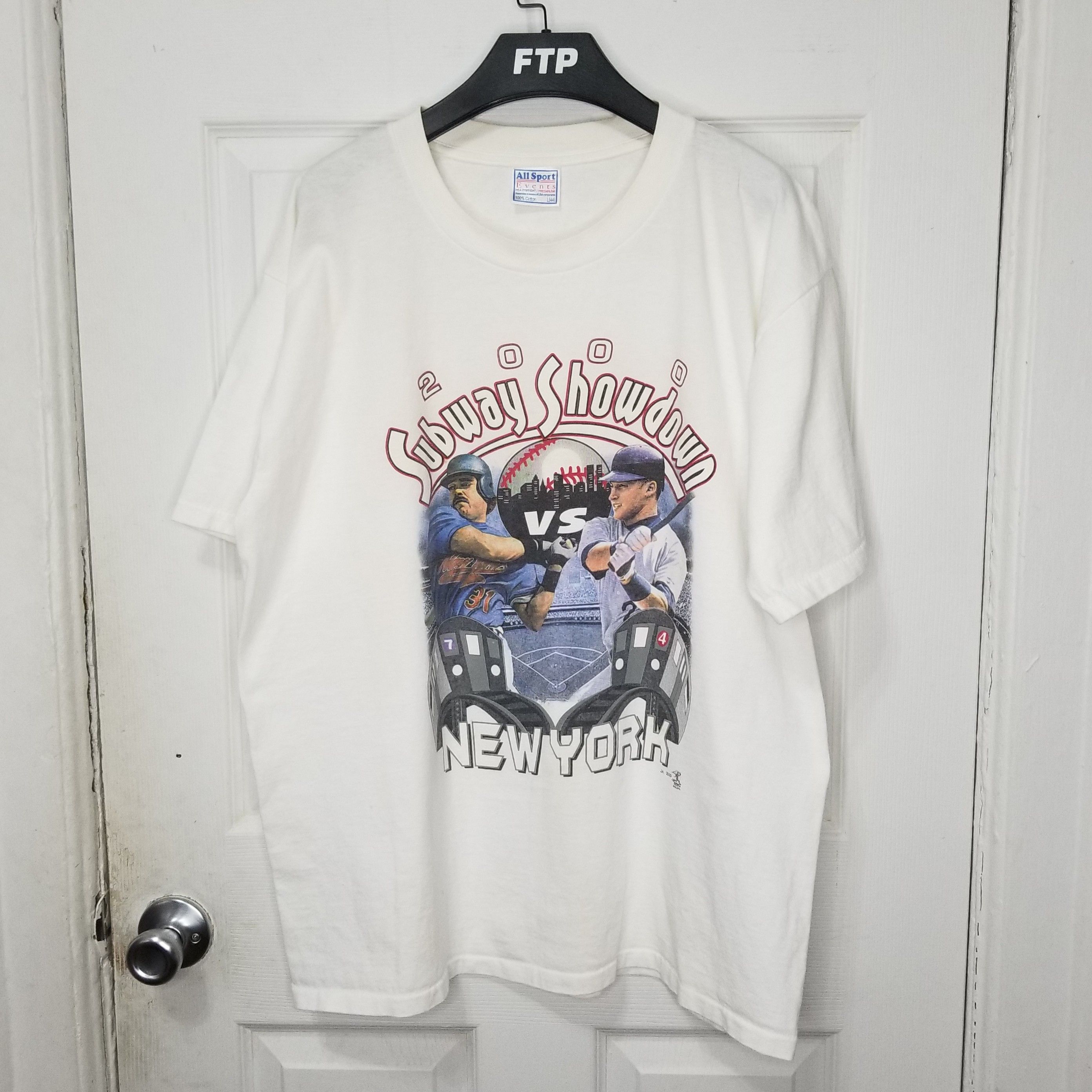 Mlb X Vintage Vtg 2000 Subway Showdown Mets Vs Yankees Piazza Jeter Tee Hoodie, Sweatshirt | FlexRushtees.com