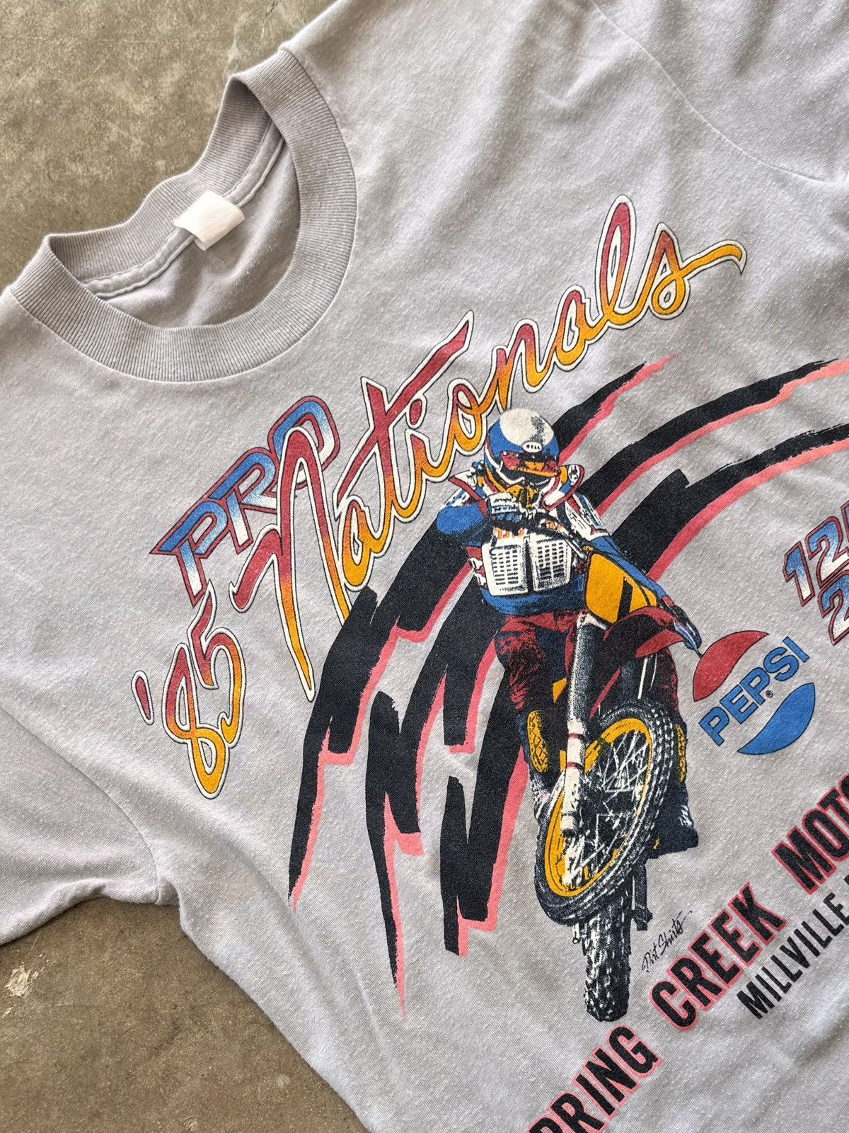 Vintage 1985 Nationals Pepsi Motorcycle Racing Ss Tee Medium Hoodie, Sweatshirt | FlexRushtees.com