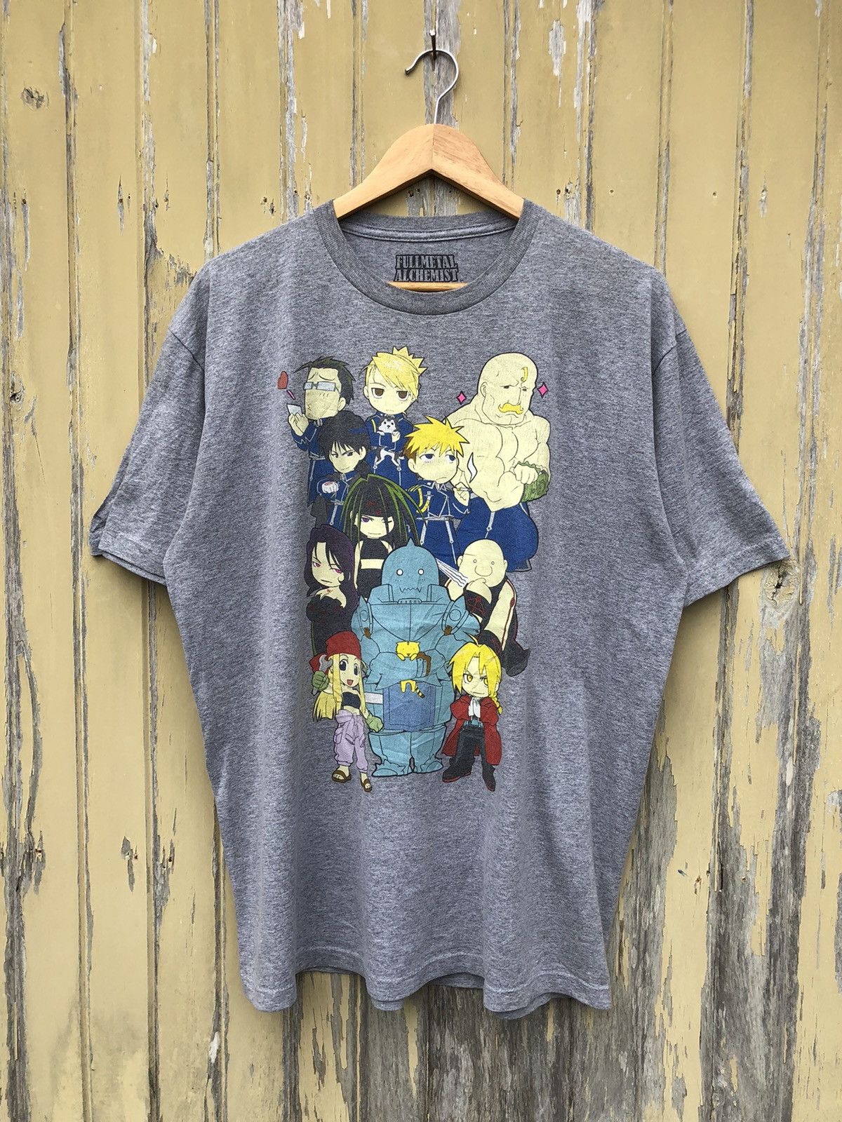 Japanese Brand X Vintage Vintage Y2k Anime Fullmetal Alchemist Full Character Tee Hoodie, Sweatshirt | FlexRushtees.com