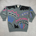 Other Vintage 80s 90s Abstract Graphic Sweatshirt Memphis Knit L T-Shirts, Hoodie | FlexRushtees.com