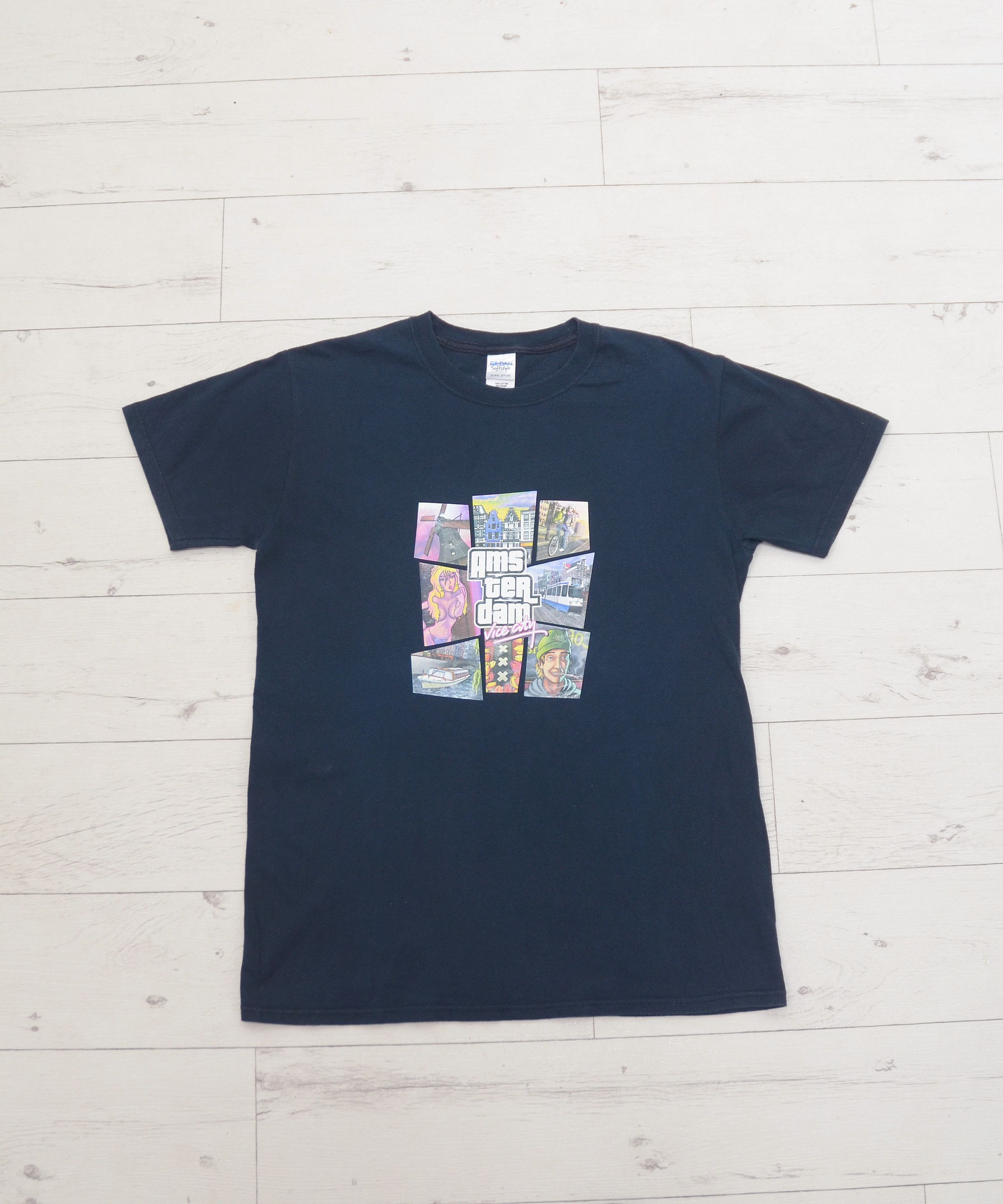 Rockstar Games Super Rare Gta Grand Theft Auto Vice City Amsterdam T Shirt