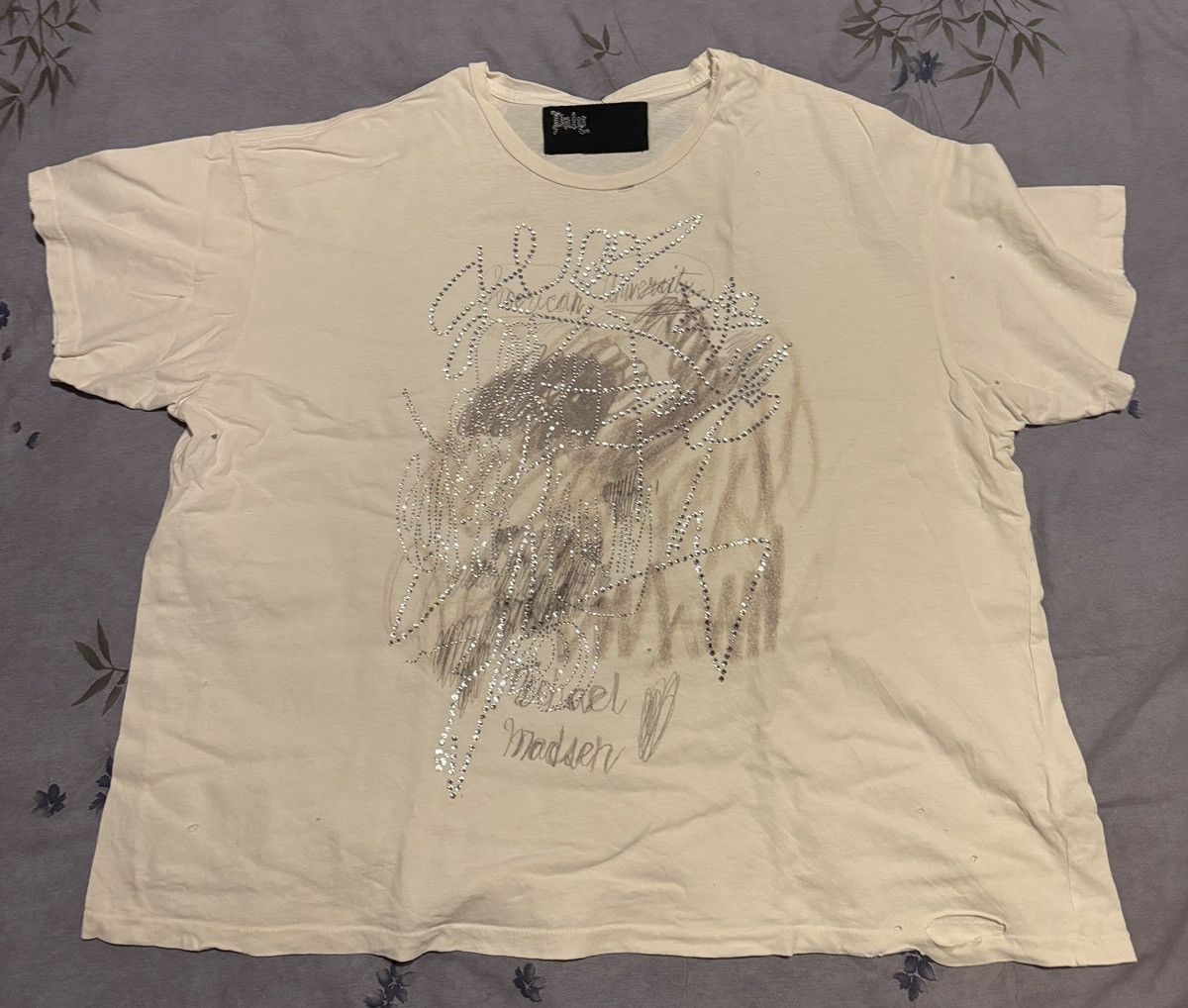 Paly Hollywood Scribble Tee Large Hoodie, Sweatshirt | FlexRushtees.com