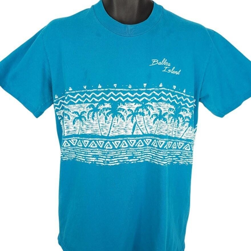 Vintage Balboa Island Surfer T Shirt Vintage 80s Tropical Travel