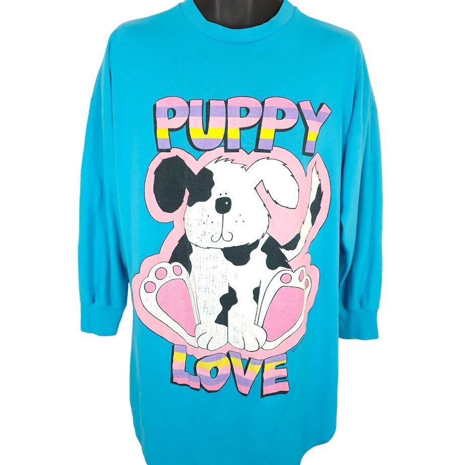 Vintage Puppy Love Sleep T Shirt Mens Size Xl Vintage 90s Animal Tee Hoodie, Sweatshirt | FlexRushtees.com