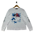 Brand Beams Japanese Brand T Colliu Illustation Print White Shirt Hoodie, Sweatshirt | FlexRushtees.com