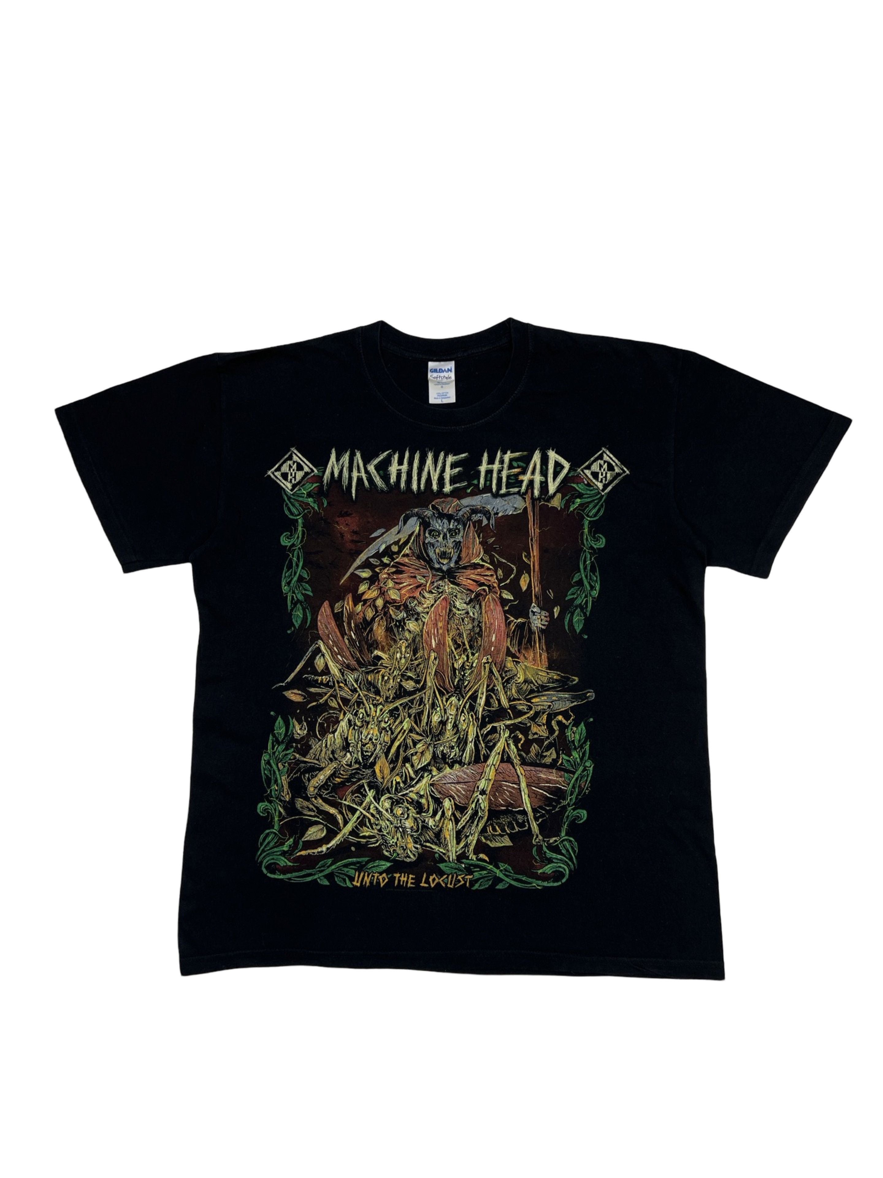 Band Tees 2012 Machine Head Into The Locust Both Side Printed Tee Hoodie, Sweatshirt | FlexRushtees.com