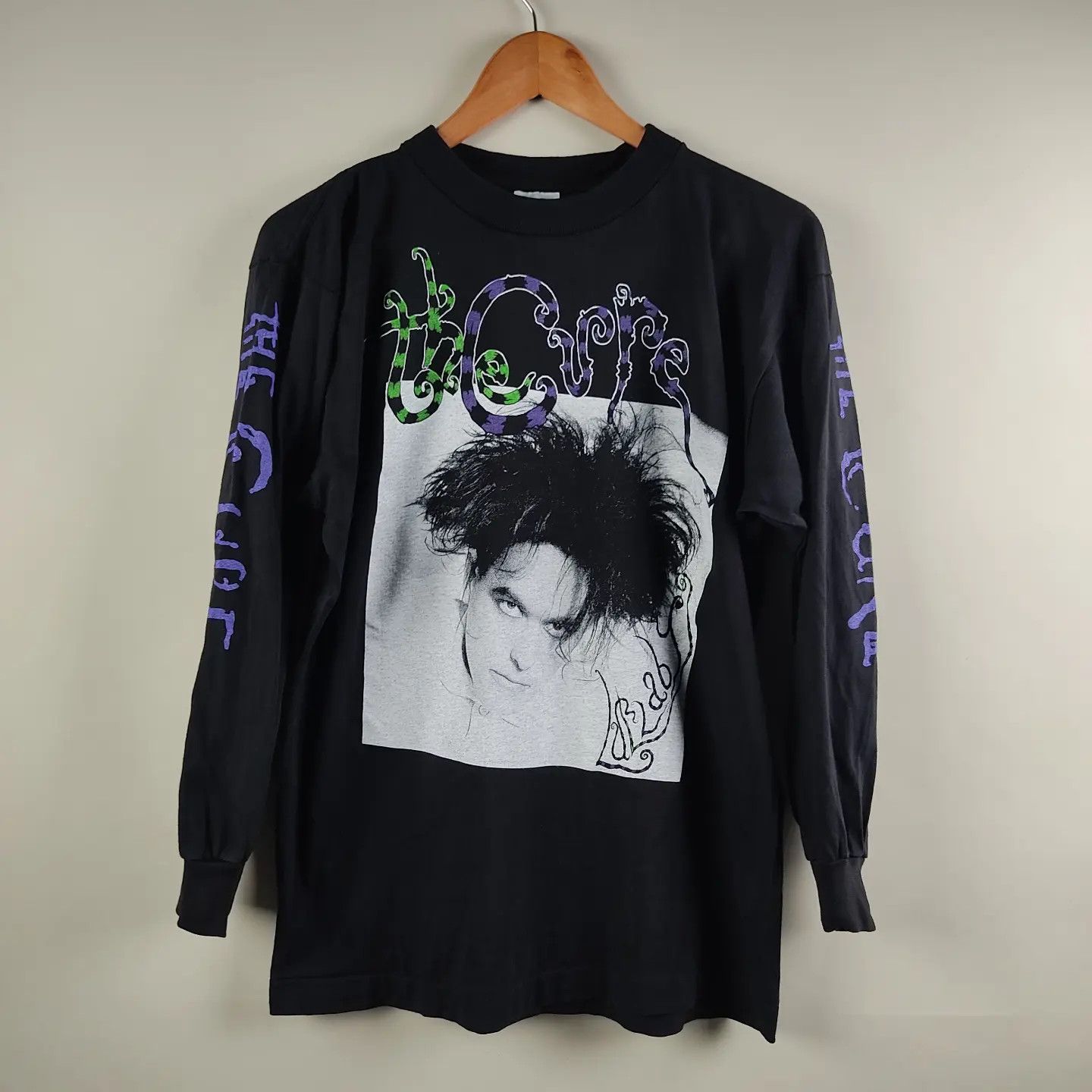 Band Tees 90s The Cure Robert Smith Lullaby Longsleeve Hoodie, Sweatshirt | FlexRushtees.com