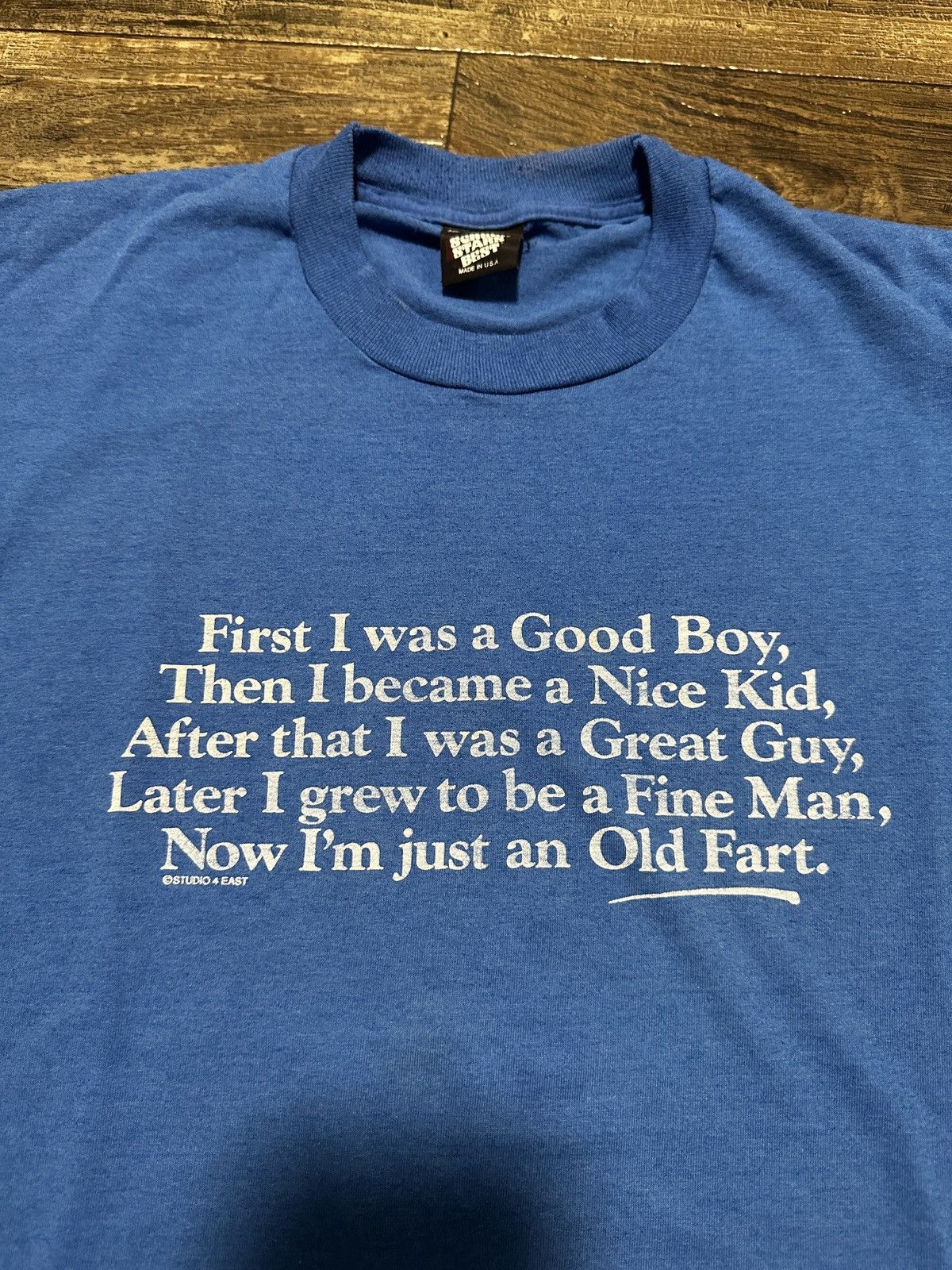 Vintage 90s Screen Stars Good Boy Old Fart T Shirt