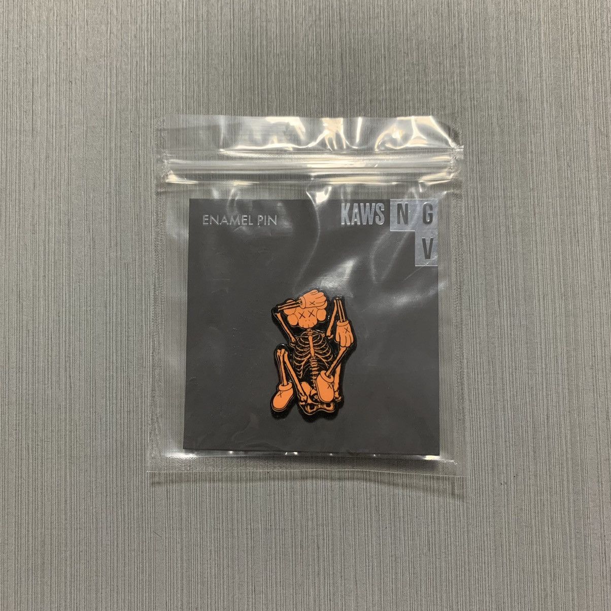 Kaws Enamel Pin Skeleton Fortnite Orange