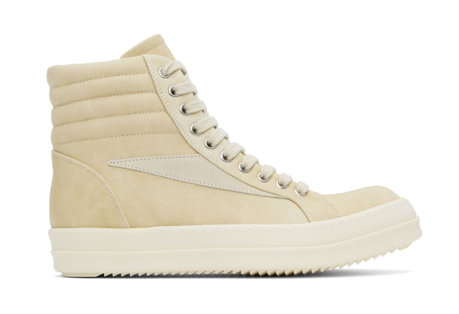 Rick Owens Beige Hollywood Vintage High Sneakers Lightly Worn