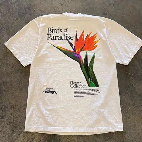 Japanese Brand Floral Pattern Street Fashion Print Retro T Shirt Hoodie, Sweatshirt | FlexRushtees.com