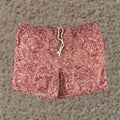 Vintage Half Moon Bay Mens Bottom Trunks L Red Paisley 100 Cotton Lined Beach Surf Tropical Mens