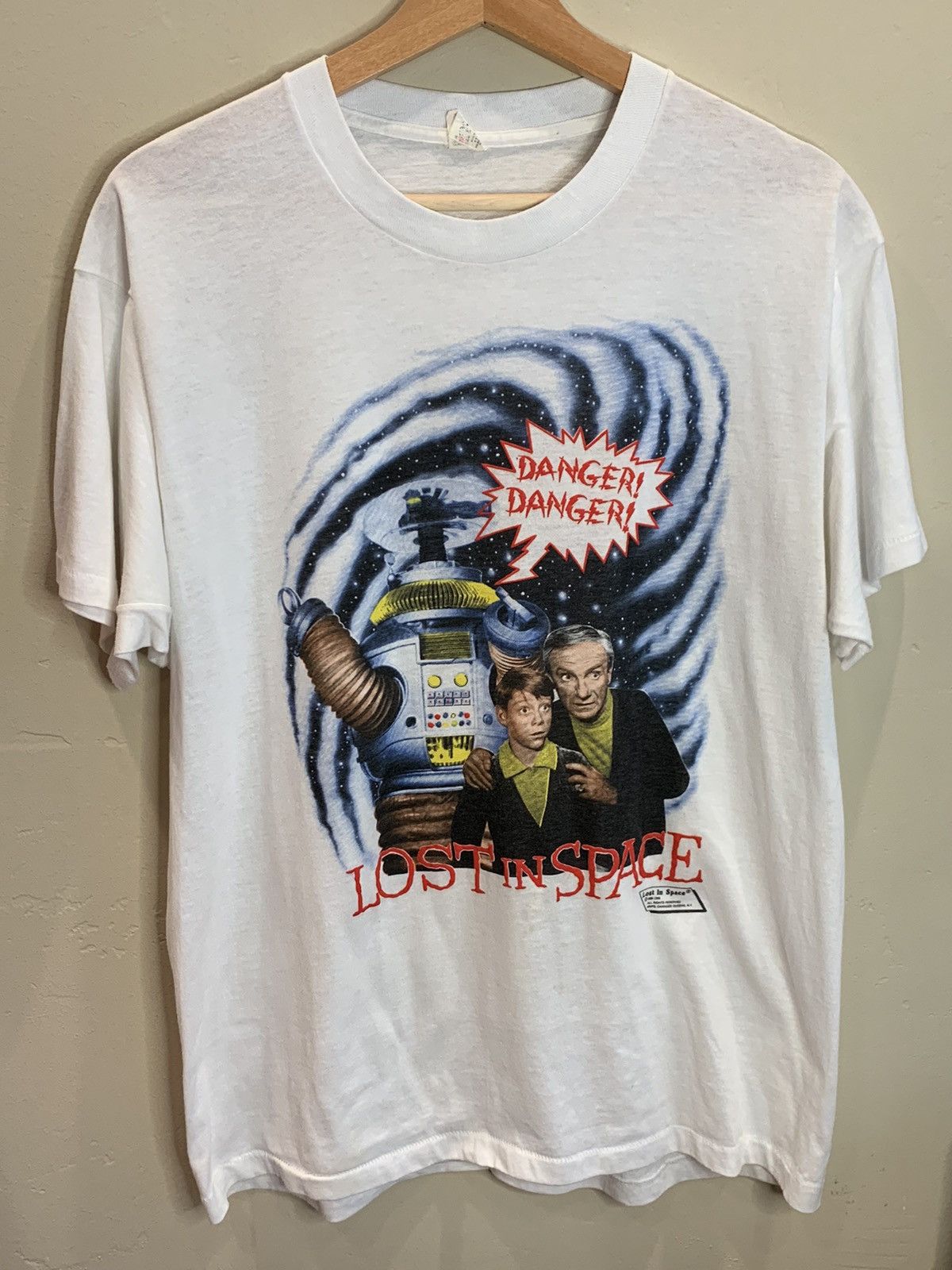 Rare Vintage 80s Lost In Space Movie Show Screen Stars Shirt