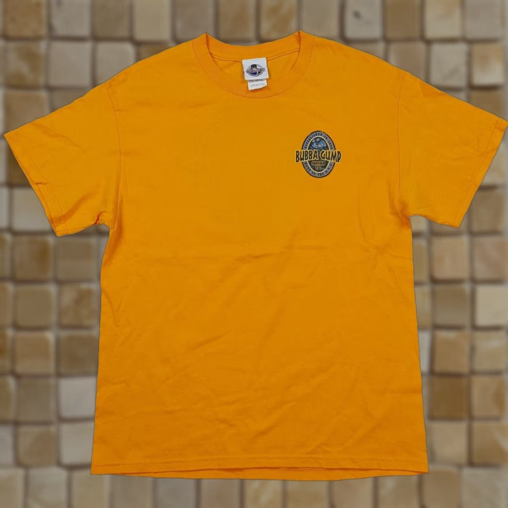 Co Vintage Bubba Gump Ship Co Usa Men S M Yellow Retro Movie Beach T Shirt 90s Tropical Ocean Graphi