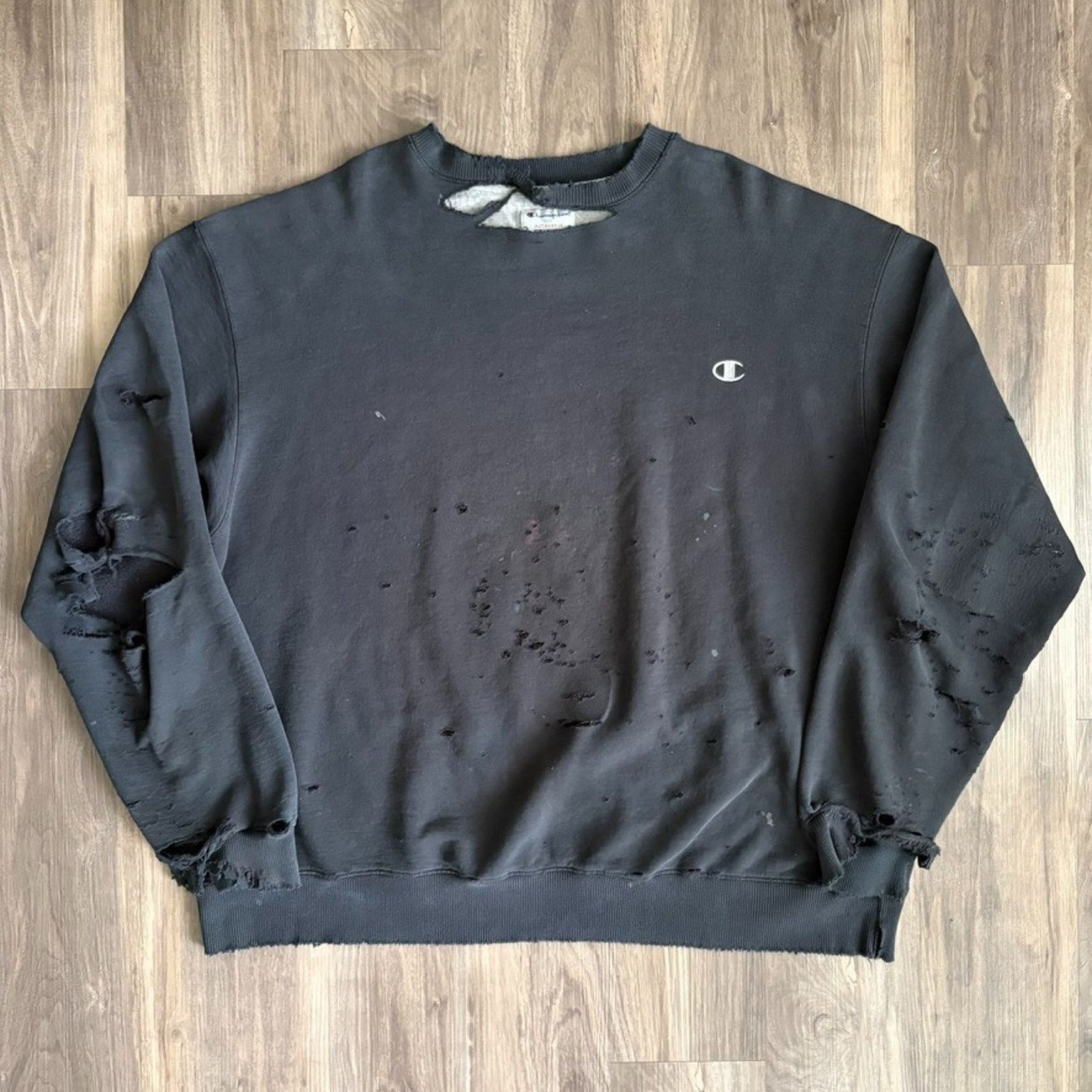 Vintage Gradient Sun Faded Thrashed Worn Sweatshirt 3xl T-Shirts, Hoodie | FlexRushtees.com