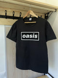 Vintage Oasis Box Logo Band T Shirt Black Hoodie, Sweatshirt | FlexRushtees.com