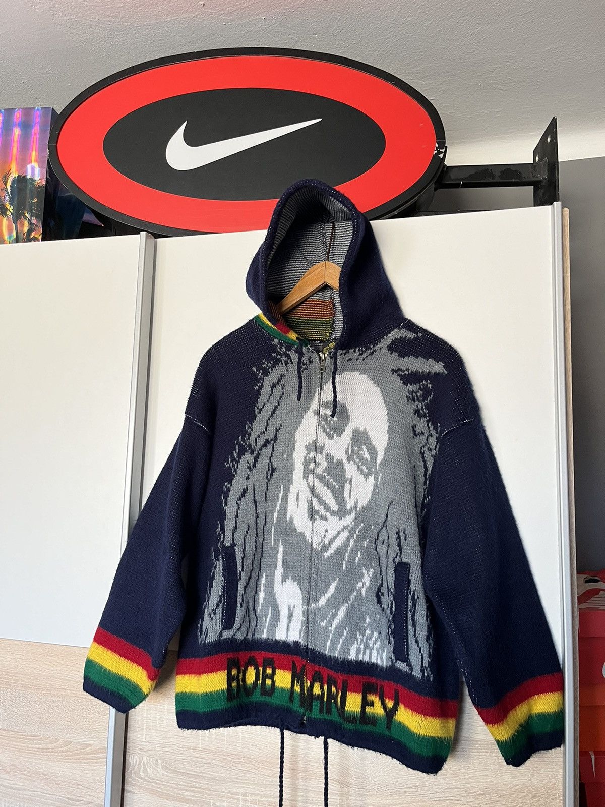 Vintage 90 S Bob Marley Wool Zip Up Hoodie Rasta Jamaica Y2k T-Shirts, Sweatshirt | AU16VibeMintTees.com