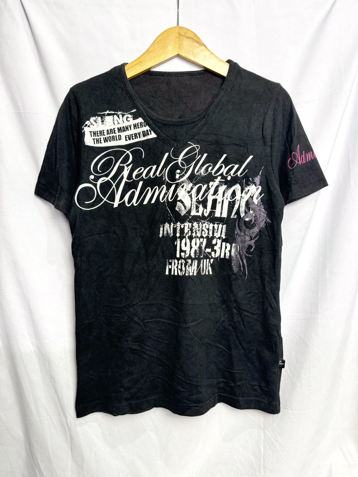 Japanese Brand Gothic Punk Tribal Poem Japanese Tees