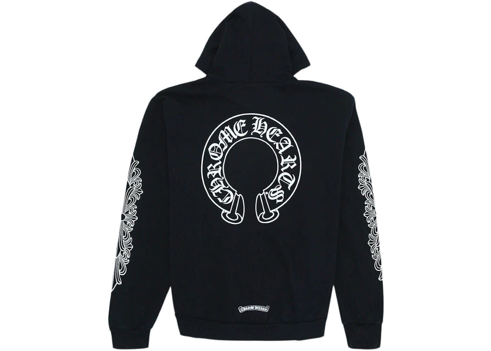 Hearts Chrome Hearts Horse Shoe Floral Hoodie Black Lightly Worn