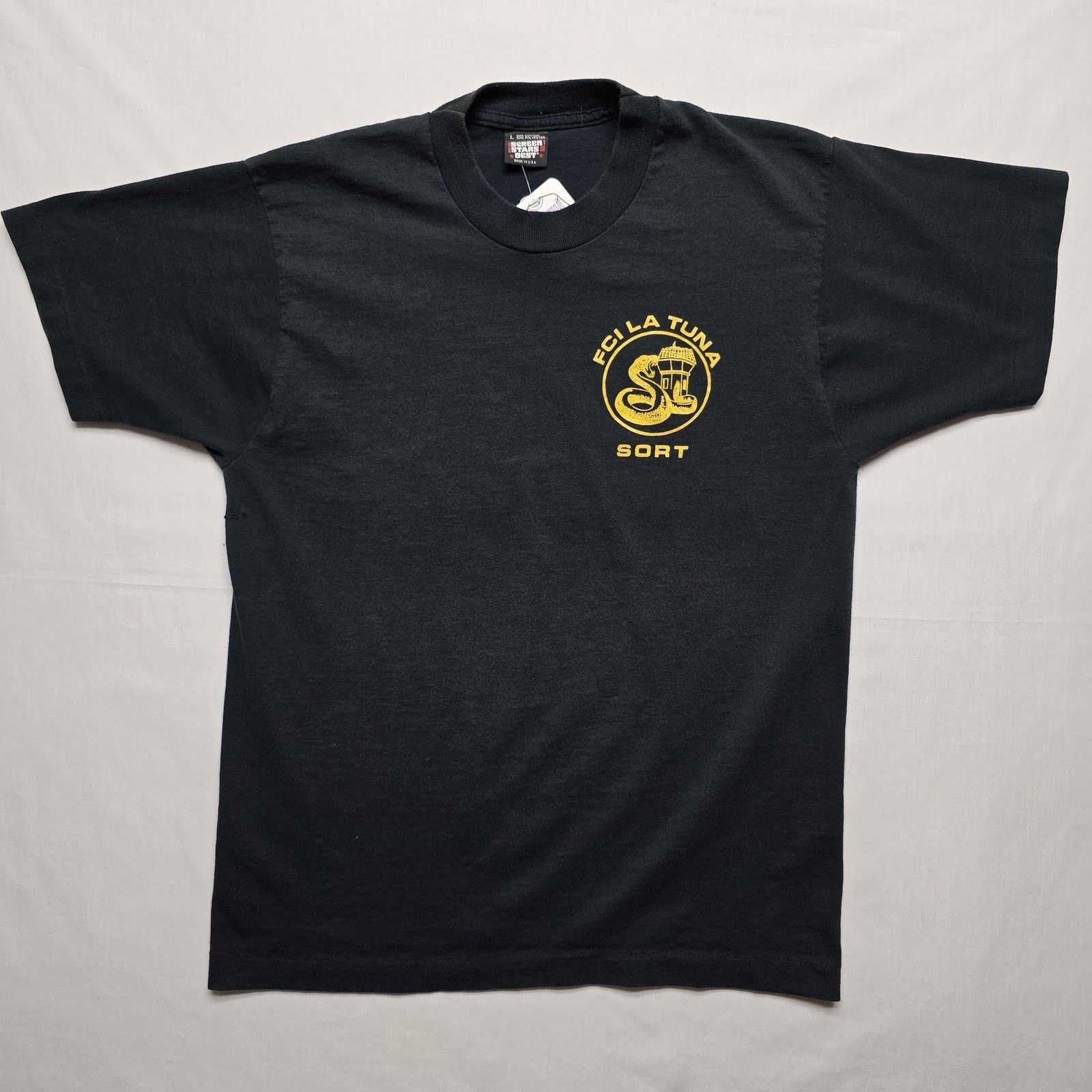 Vintage Fci La Tuna L Screen Stars Best Snake Prison Tee 90s