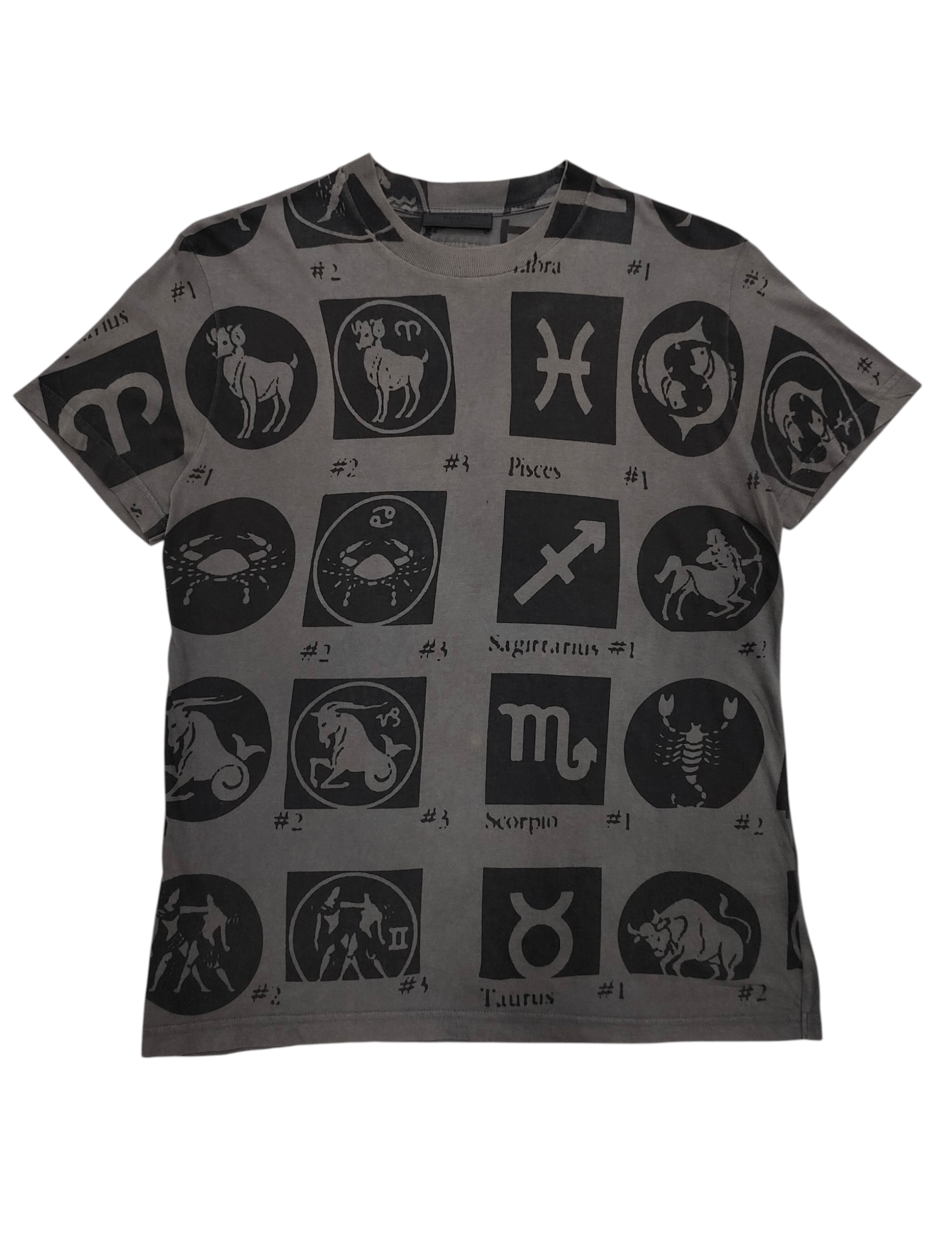 2000s Prada Rare Aop Zodiac Astrology Graphic Tshirt