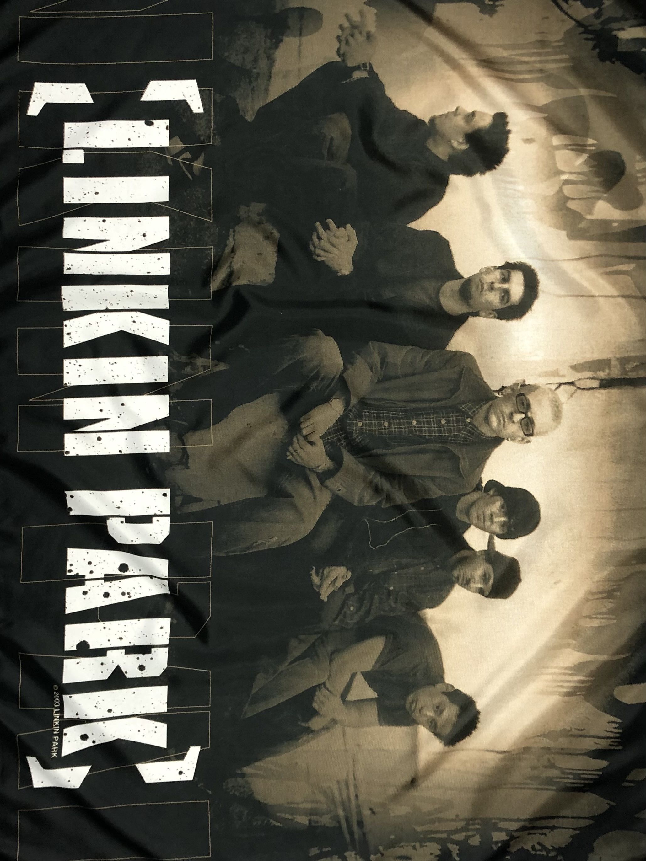 Band Tees Vintage 2003 Linkin Park America California Rock Flag Poster Hoodie, Sweatshirt | AU16VibeMintTees.com