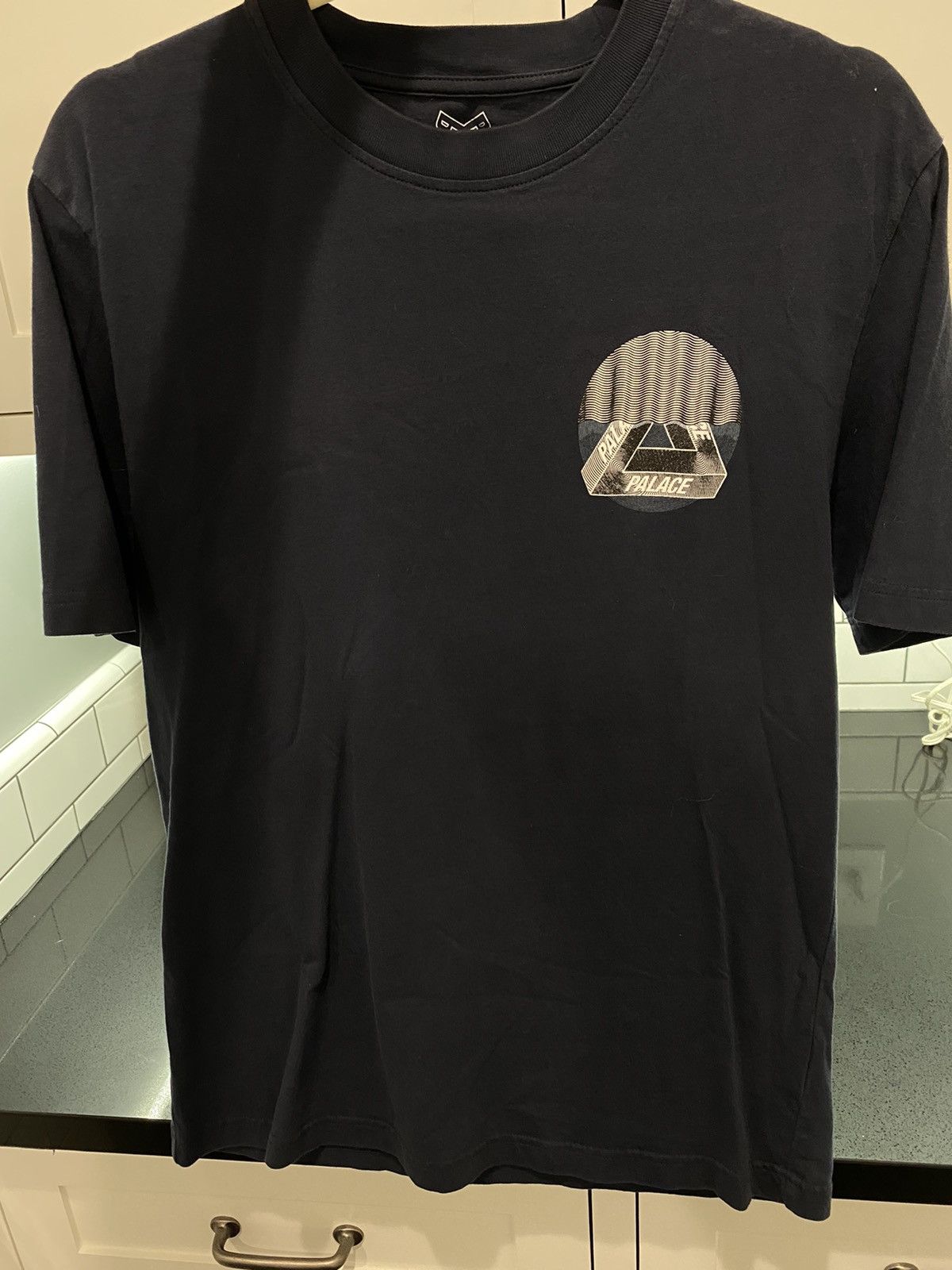 Palace Tee Navy White Size Medium Hoodie, Sweatshirt | FlexRushtees.com