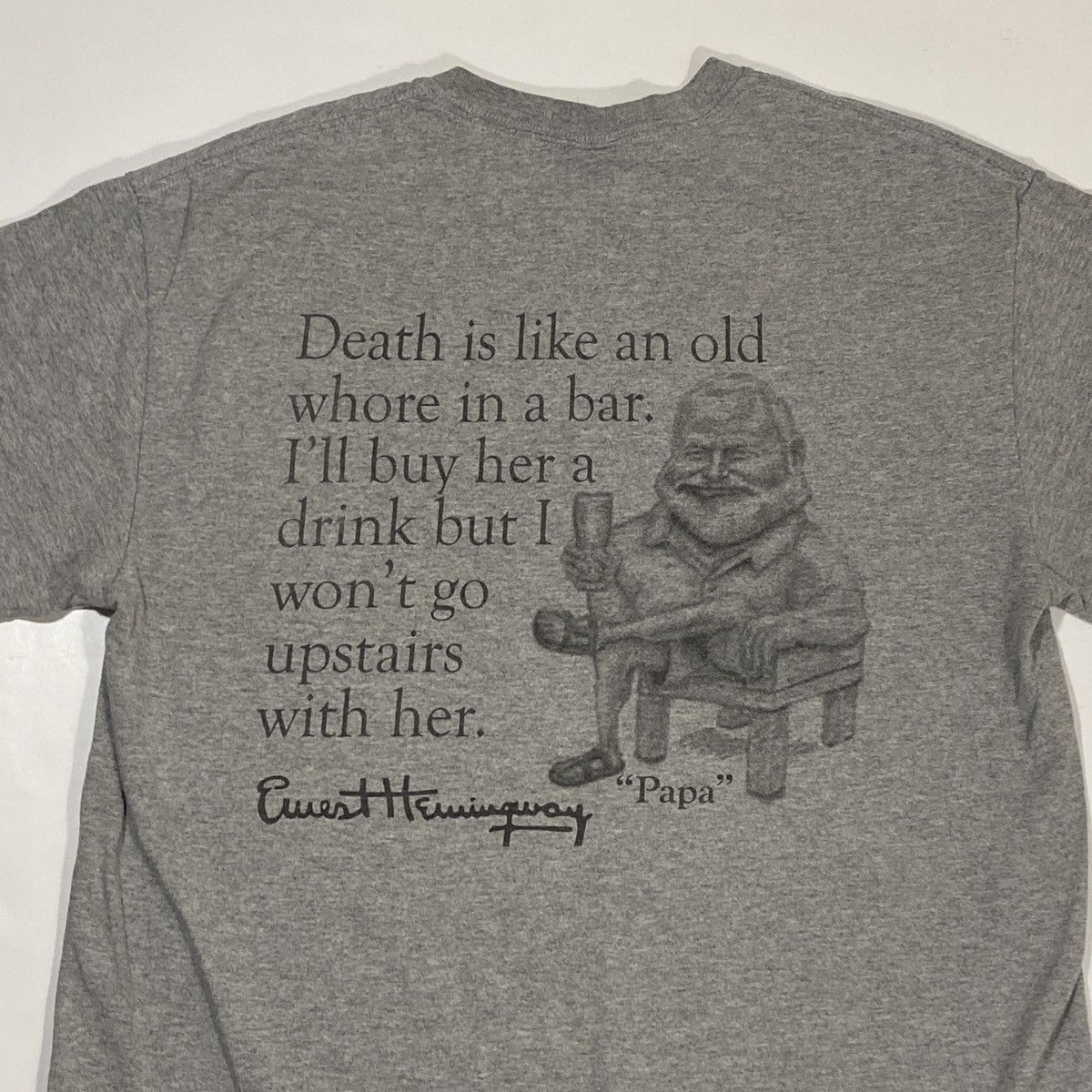 Vintage Papas Pub Ernest Hemingway Quote Tee Hoodie, Sweatshirt | FlexRushtees.com