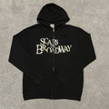Band Tees Vintage 2000s Scars On Broadway Band Foil Logo Zip Up Hoodie