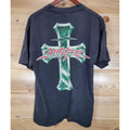 Giant Vtg Dokken Band Cross T Shirt Men Large Metal Rock 90s Fade