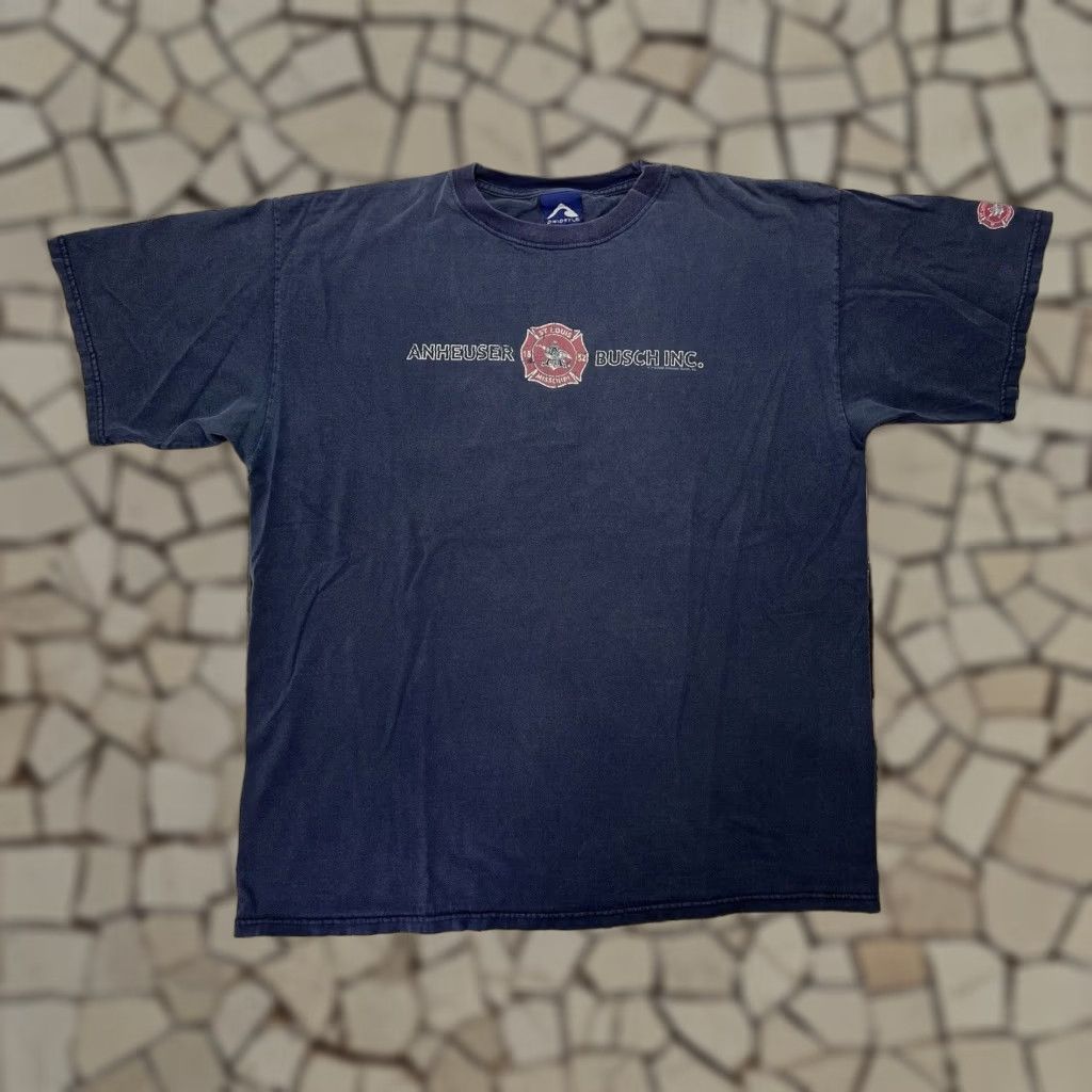 Spell Vintage Anheuser Busch St Louis Missouri 2002 T Shirt Xl Men Blue Graphic Tee 2000s