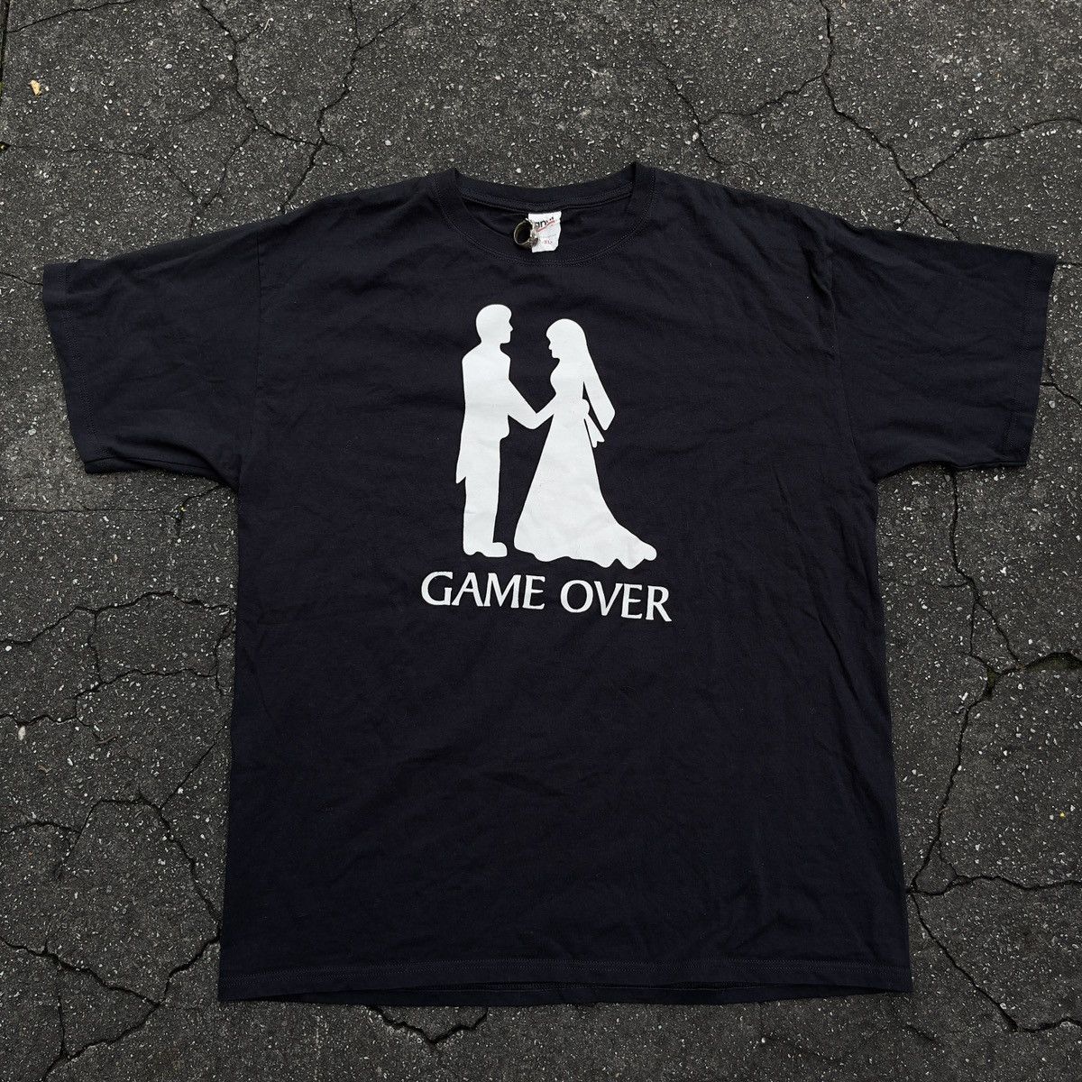 Vintage Game Over Anvil Red Line Shirt