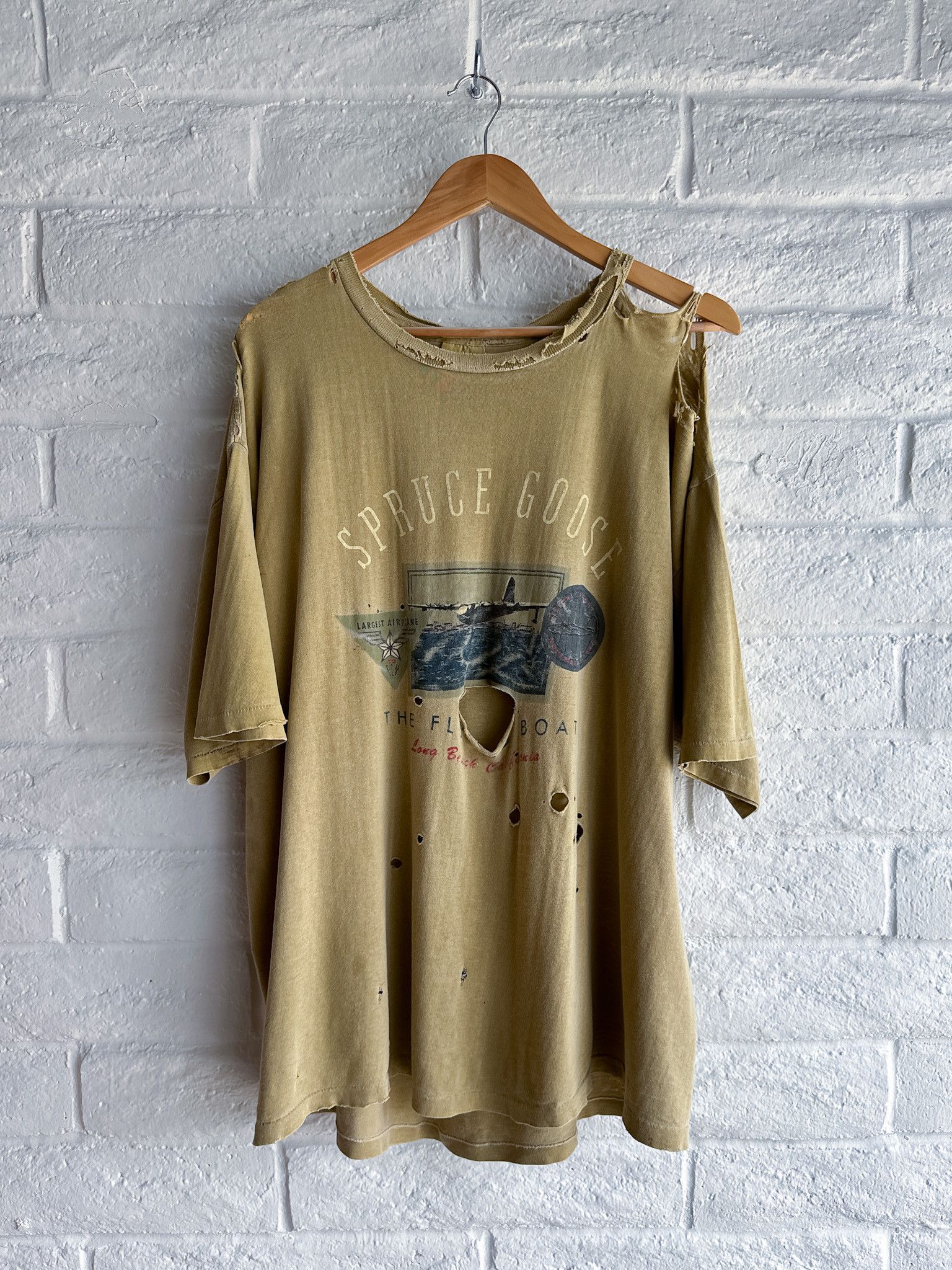 Vintage Spruce Goose Long Beach T Shirt Thrashed Men S Xl