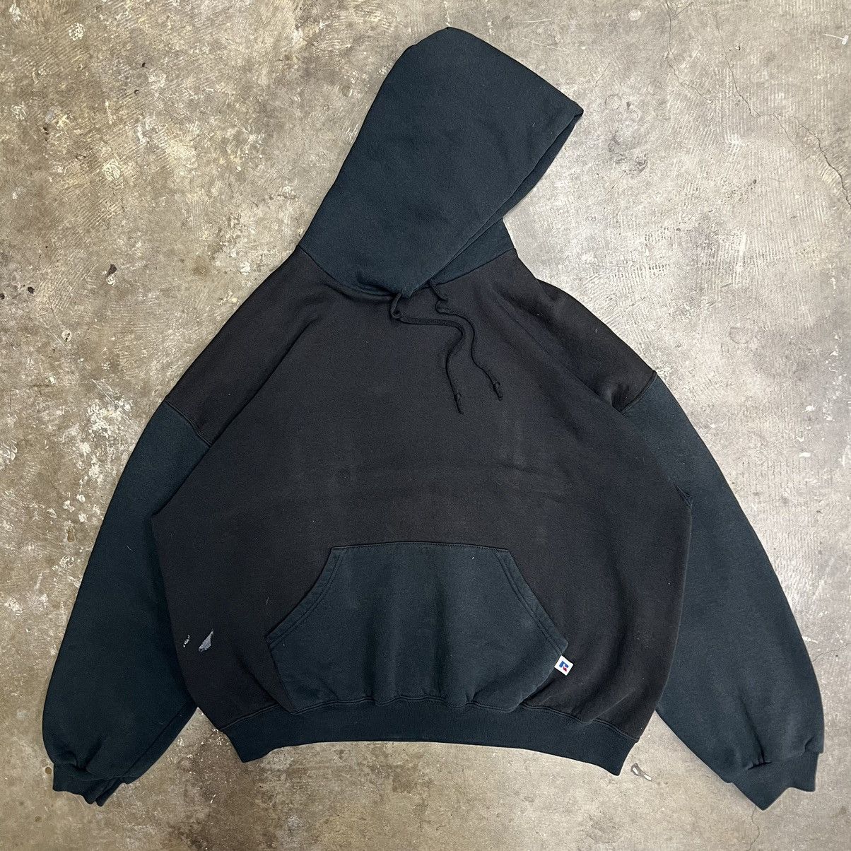 Russell Athletic X Vintage Vintage 90s Russel Athletic Hoodie 2 Tone Black Erd Suprem