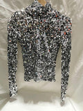 Maison Margiela Mm6 Shining Sequin Silver Metallic Crystal