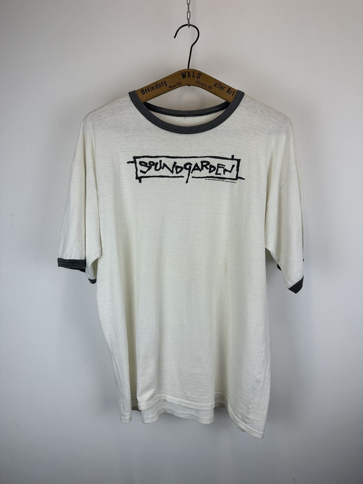 Band Tees Vintage Soundgarden Shirt Ringer 90s Band Tee Rock Alice In Hoodie, Sweatshirt | AU16VibeMintTees.com