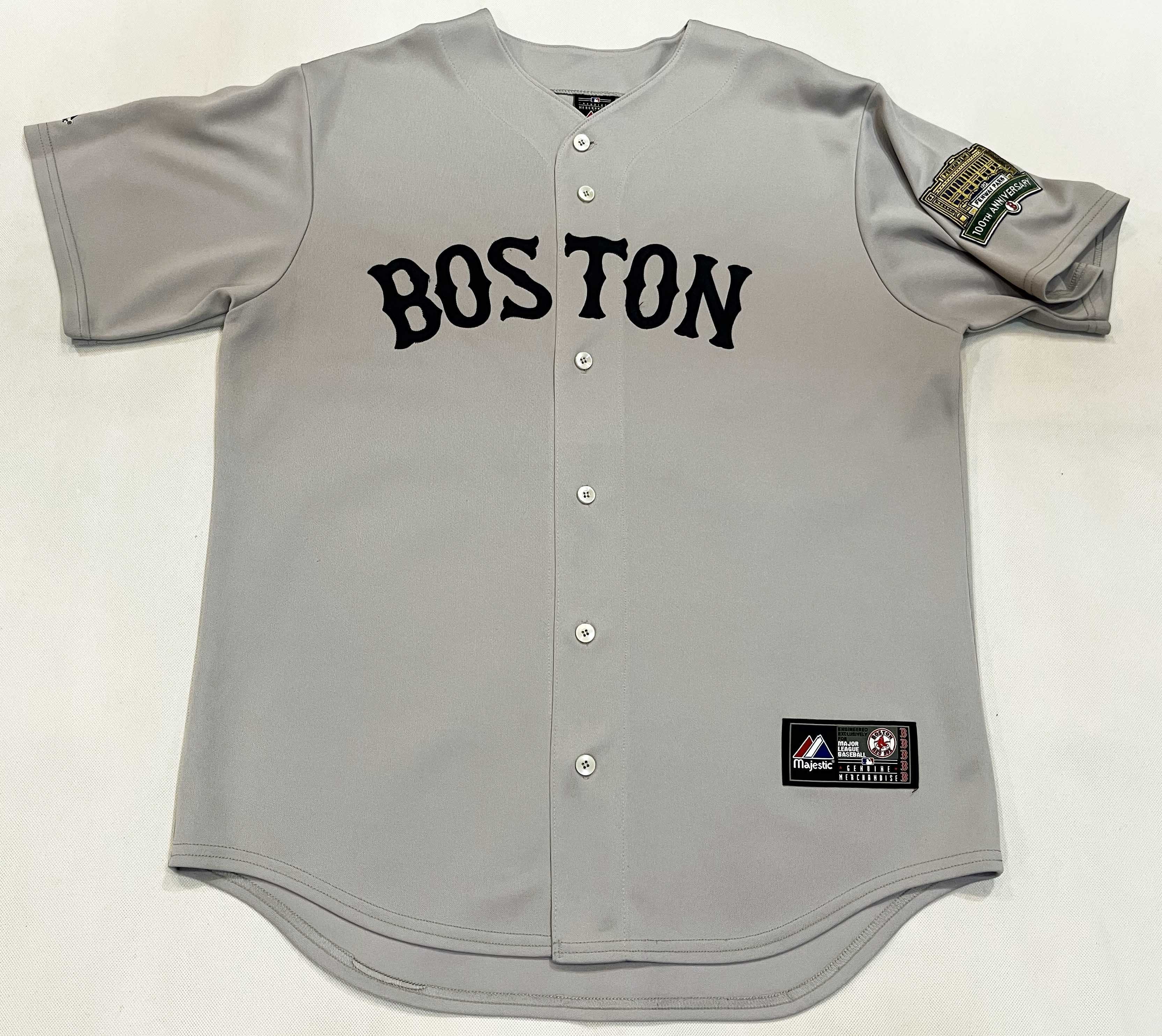 Majestic Mlb 100th Boston Red Sox Gonzalez 28 Jersey