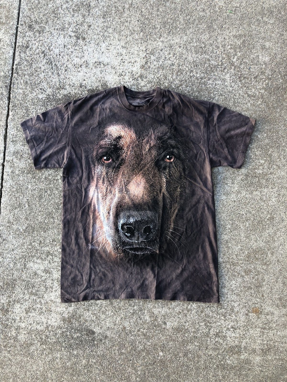 Vintage Brown Wash The Mountain Dog Tee Shirt Travis Scott