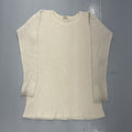 Vintage 50s 60s De Luxe Cream Cotton Thermal Shirt
