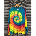 Vintage Trippy Tie Dye Spiral Psychedelic Hippie Longsleeve Tee