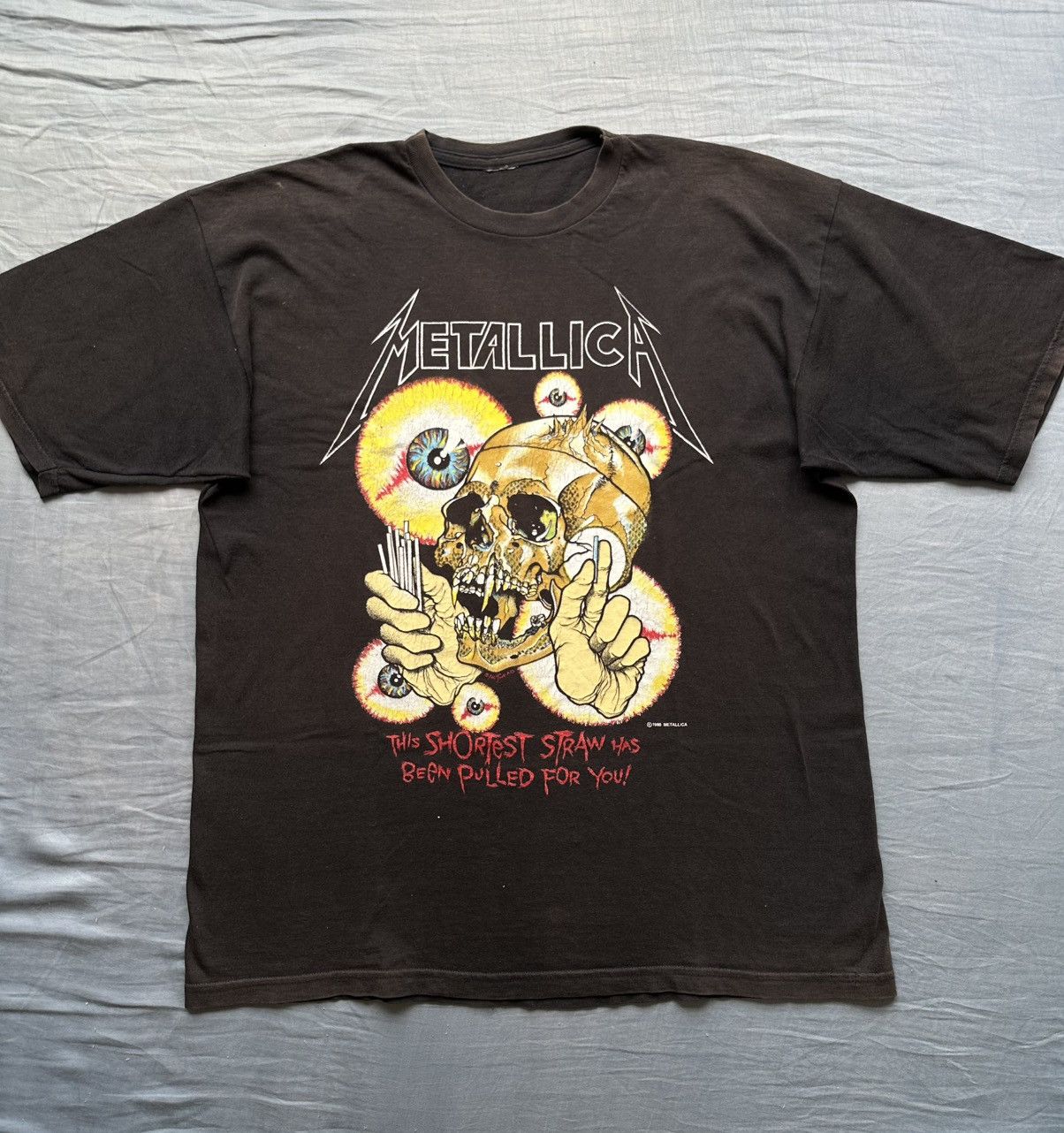 Band Tees Mettalica The Shortest Straw 1988 Vintage Distressed T Shirt Hoodie, Sweatshirt | FlexRushtees.com