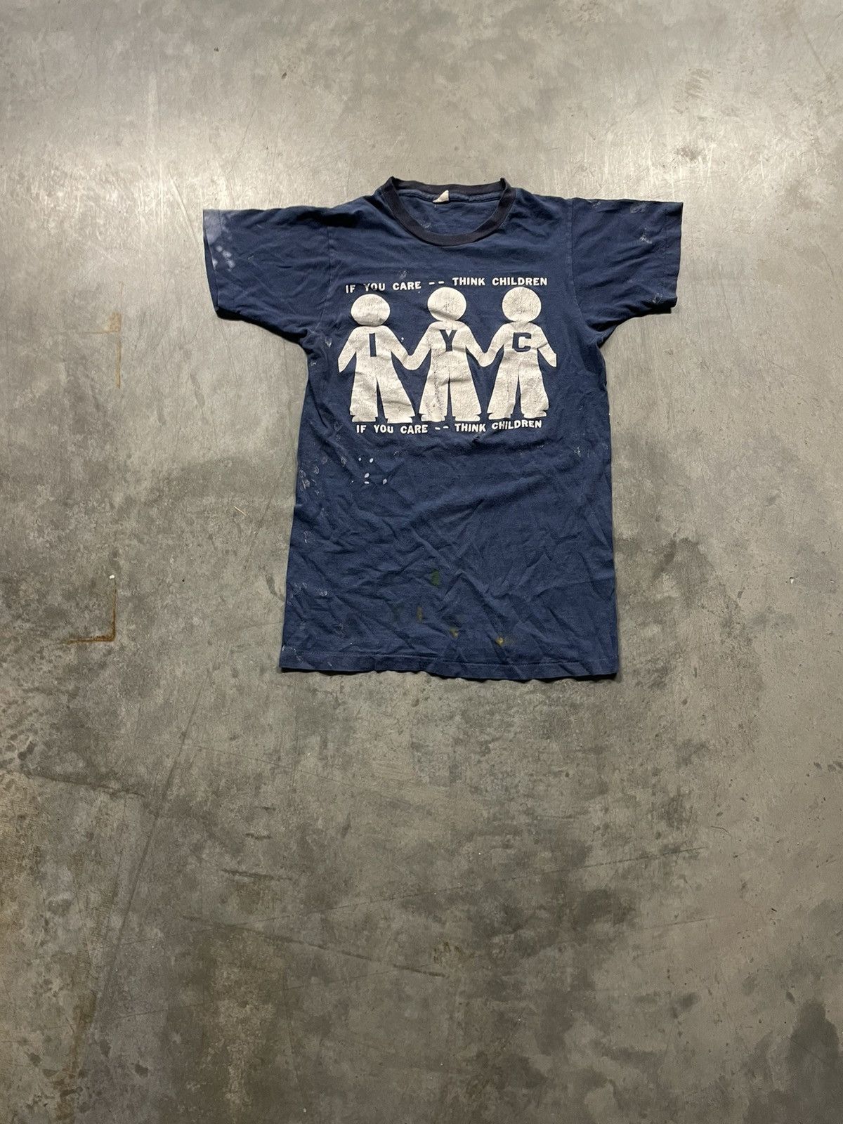 Vintage 60s If You Care Think Children T Shirt